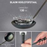 Small Yosukata Wokgerei Set (43 cm Wokspatel, Pollepel Van Koolstofstaal & Bamboe Eetstokjes)