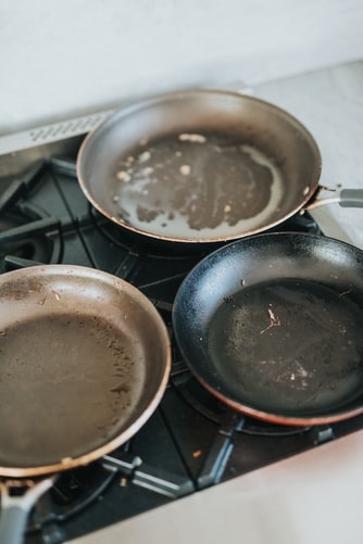 Skillets after use