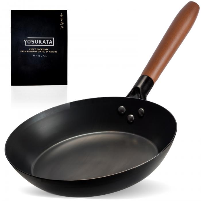 Yosukata Koekenpan (26 cm, Zwart Koolstofstaal, Voorbehandeld)